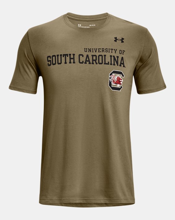 Men's UA Performance Cotton Collegiate T-Shirt, Brown, pdpMainDesktop image number 3